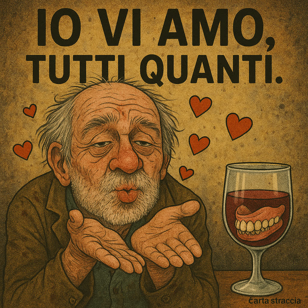Vecchio manda baci - Carta Straccia