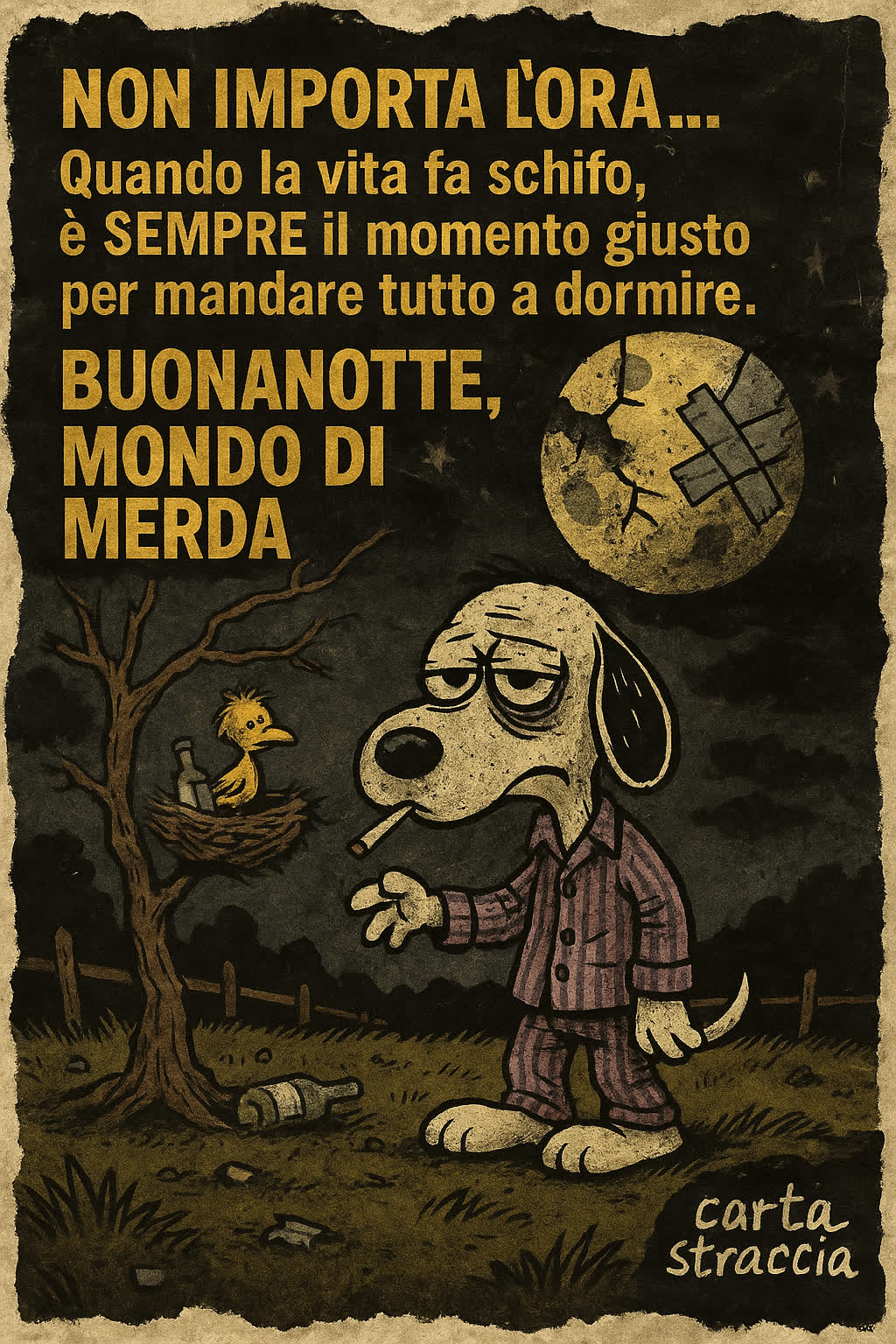 Buonanotte, mondo di merda - Carta Straccia