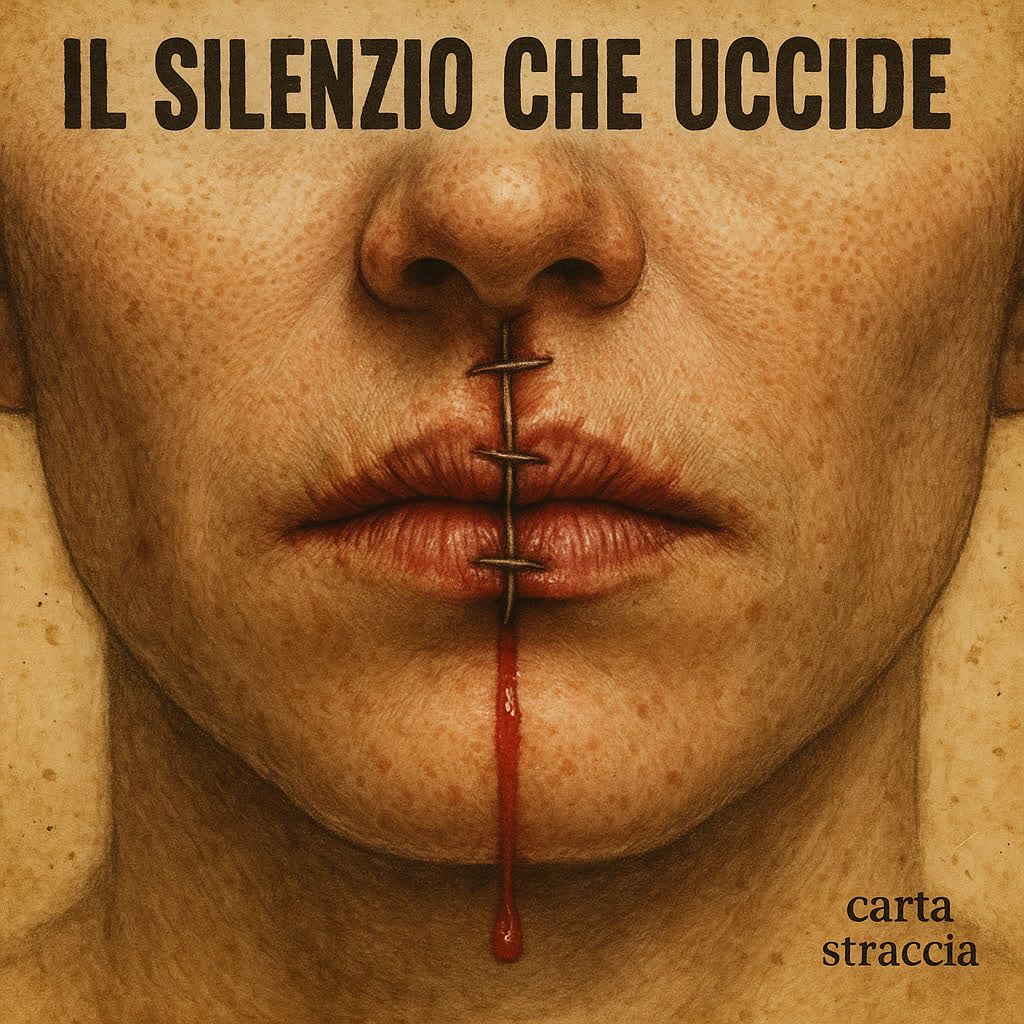 Bocca cucita, filo di sangue: il silenzio che uccide.